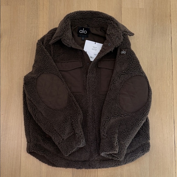 ALO Yoga Jackets & Blazers - ALO Yoga Dark Brown Sherpa Jacket
